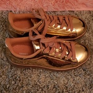 Rose gold metallic Forever 21 shoes